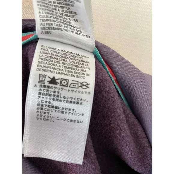 The North Face Purple Cowlneck Hoodie with Bright Blue Drawstring Size Large‎ - Picture 7 of 8